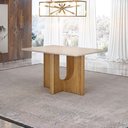Ver imagem 5 de Mesa de Jantar Dora 120x80 Vidro 25mm Cinamomo Off White com Kit 4 Cadeiras Linho Bege - Valdemó
