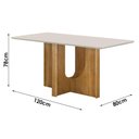 Ver imagem 4 de Mesa de Jantar Dora 120x80 Vidro 25mm Cinamomo Off White com Kit 4 Cadeiras Linho Bege - Valdemó