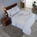 Ver imagem 7 de Kit 5 Pçs Peseira Cama Casal Queen Comfort Almofadas Cheias: Branco