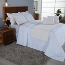 Ver imagem 6 de Kit 5 Pçs Peseira Cama Casal Queen Comfort Almofadas Cheias: Branco