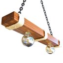 Ver imagem 5 de Lustre Rustico Pendente 1 Lâmpada Luminaria De Teto Caibro Bivolt 110/220v