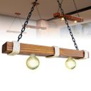 Ver imagem 1 de Lustre Rustico Pendente 1 Lâmpada Luminaria De Teto Caibro Bivolt 110/220v