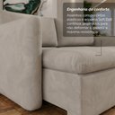 Ver imagem 5 de Sofá Cama sem Caixa Retrátil Reclinável Lunno D28 Mola Ensacada:Suede Capuccino/260cm