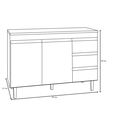 Ver imagem 4 de Balcão Gabinete Cinza Escuro Andréia 1 Metro com Tampo Ajl