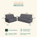 Ver imagem 3 de Conjunto de Sofá 2,00 X 1,50m 3 e 2 Lugares Suede Filadélfia