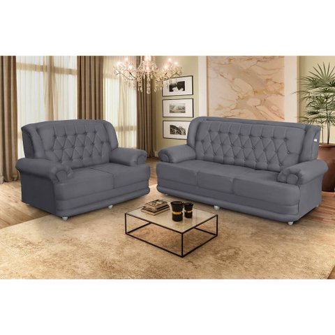 Conjunto de Sofá 2,00 X 1,50m 3 e 2 Lugares Suede Filadélfia