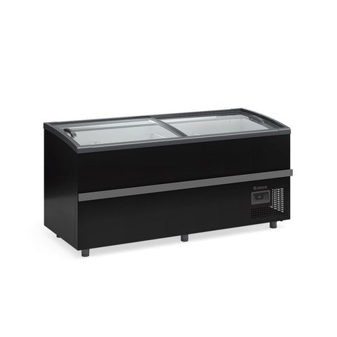 Ilha para Congelados Vidro Curvo 1,90m Gelopar Gism 190/pr Dupla Ação Bivolt Inverter