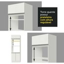 Ver mais imagens de Cozinha Compacta Madesa Laura 7 Portas 3 Gavetas (Sem Tampo e Pia) Branco Cor:Branco