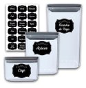 Ver imagem 1 de Kit 3 Porta Condimentos 500ml 1L 1,5L + RÓTULOS - Ref. 1722 PLASVALE 51758