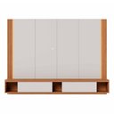 Ver mais imagens de Home Suspenso Soge para Tv até 75 Fita Led Portas Deslizantes Mdp/mdf 217cm Off White/freijó G73 - G