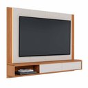 Ver imagem 2 de Home Suspenso Soge para Tv até 75 Fita Led Portas Deslizantes Mdp/mdf 217cm Off White/freijó G73 - G