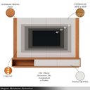 Ver imagem 3 de Home Suspenso Soge para Tv até 75 Fita Led Portas Deslizantes Mdp/mdf 217cm Off White/freijó G73 - G