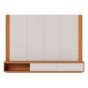 Ver imagem 7 de Home Suspenso Soge para Tv até 75 Fita Led Portas Deslizantes Mdp/mdf 217cm Off White/freijó G73 - G