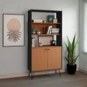 Ver imagem 1 de Estante para Livros e Decor 2 Portas Hit Freijó/preto