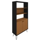 Ver imagem 3 de Estante para Livros e Decor 2 Portas Hit Freijó/preto