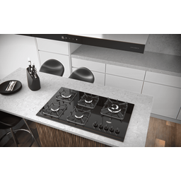 Cooktop a Gás 5 Bocas Preto com Mesa de Vidro e Tripla Chama Dako Diplomata Bivolt - 3