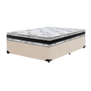 Ver imagem 2 de Cama Base Box Casal Super Confort Suede Bege + Colchão Casal Super Confort D33 24x138x188