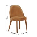 Ver imagem 4 de Conjunto de Mesa de Jantar Bia Tampo Laminado com 6 Cadeiras Marrom/Caramelo/Cinamomo
