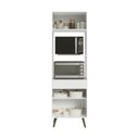 Ver imagem 4 de Armário Florença 2 Portas 3 Prateleiras MDP 62cm Branco