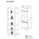 Ver imagem 3 de Armário Florença 2 Portas 3 Prateleiras MDP 62cm Branco