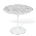 Ver imagem 1 de Mesa de Jantar Tulipa Saarinen Redonda 100cm Mármore Carrara - Branco