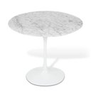 Ver imagem 1 de Mesa de Jantar Tulipa Saarinen Redonda 120cm Mármore Carrara - Branco