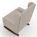 Ver mais imagens de Kit 02 Poltronas De Amamentação Com Balanço Malu Base De Madeira P02 Linho Bege - Lyam Decor