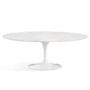Ver imagem 1 de Mesa de Jantar Saarinen Oval 160x90cm Mármore Branco Extra - Branco