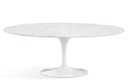 Ver imagem 1 de Mesa de Jantar Saarinen Oval 160x90cm Mármore Branco Extra - Branco