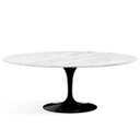 Ver imagem 1 de Mesa de Jantar Saarinen Oval 120x80cm Mármore Carrara - Preto