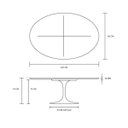 Ver imagem 2 de Mesa de Jantar Saarinen Oval 120x80cm Mármore Carrara - Preto