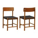 Ver imagem 1 de Kit 2 Cadeiras Amber Madeira Maciça - Amêndoa Trançado Corda na Cor Preta