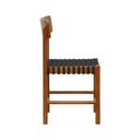 Ver imagem 5 de Kit 2 Cadeiras Amber Madeira Maciça - Amêndoa Trançado Corda na Cor Preta