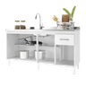 Balcão de Cozinha para Pia de 160cm Sem Tampo Suiça Fidelitá Com 4 Portas 1 Gaveta  - 2
