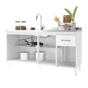 Ver imagem 2 de Balcão de Cozinha para Pia de 160cm Sem Tampo Suiça Fidelitá Com 4 Portas 1 Gaveta