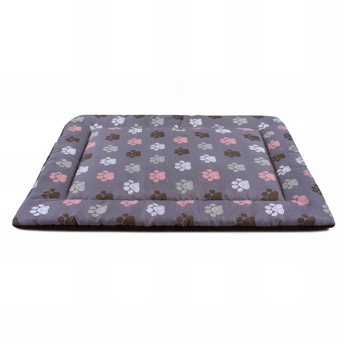 Colchonete para Cachorro Dupla Face Caminha Pet 80x60 Patas Marrom - 3