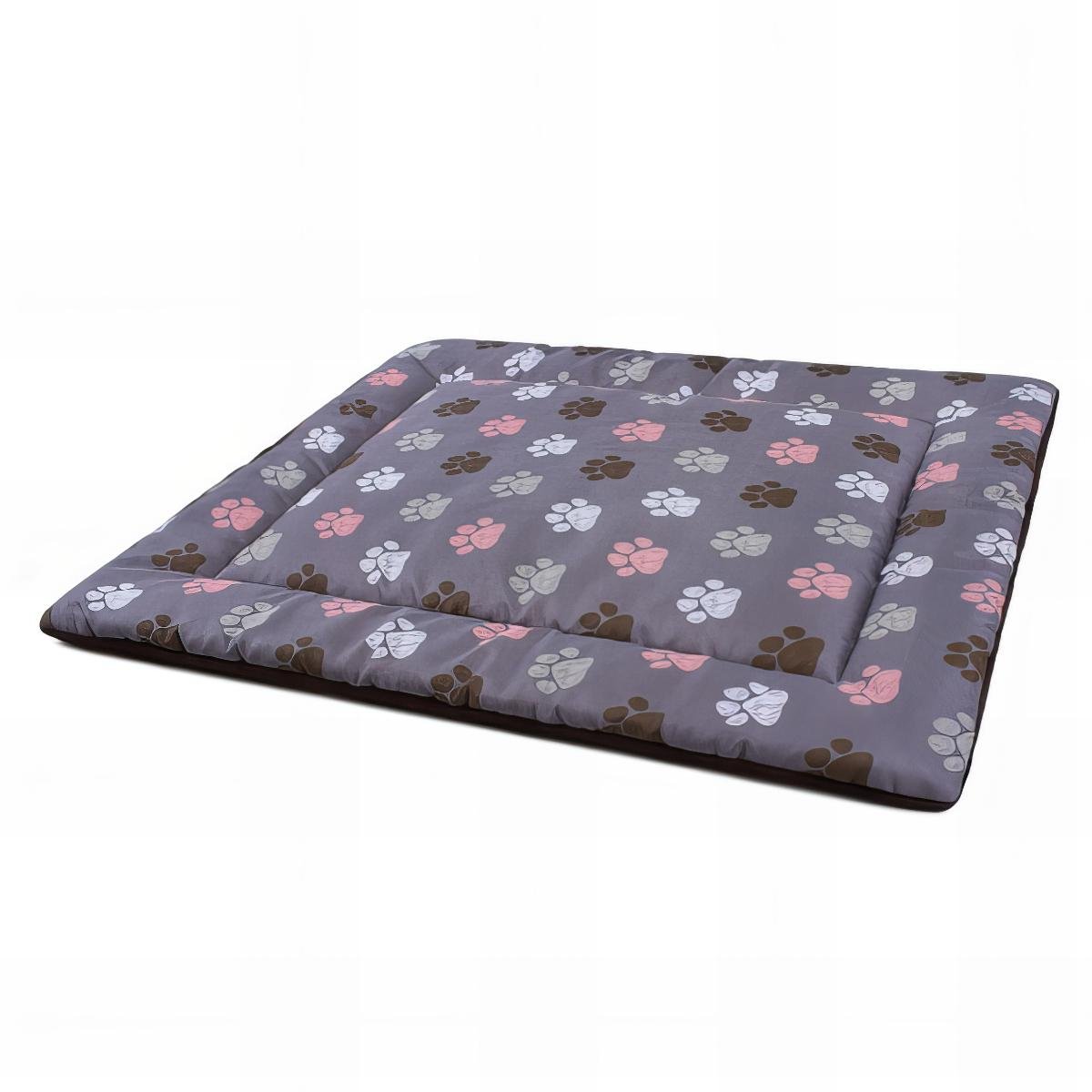 Colchonete para Cachorro Dupla Face Caminha Pet 80x60 Patas Marrom - 6