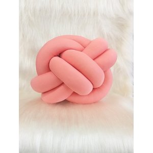Almofada Decorativa Nó Escandinavo para Sofá e Sala Salmão