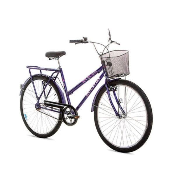 Bicicleta Houston Onix Vb Freio V-Brake Violeta Aro-26 C/Cesta Violeta - 3