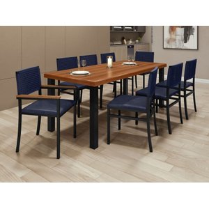 Conjunto Mesa e 8 Cadeiras para Área Externa - Madri - Paonanda Decor
