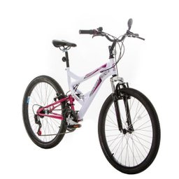 Bicicleta Houston Vivid Aro-26 Freio V-brake 21 Marchas Branco/rosa Pink - 2 Bicicleta Houston Vivid Aro-26 Freio V-brake 21 Marchas Branco/rosa Pink - 2
