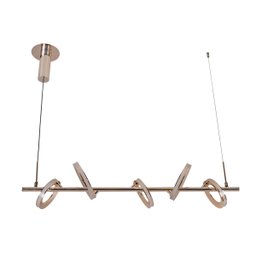 Pendente Led Metal Alumínio Dourado 26w Luz Amarela - 1