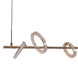 Pendente Led Metal Alumínio Dourado 26w Luz Amarela - 4