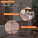 Ver imagem 4 de Gabinete para Banheiro 80cm 100% Mdf 1 Gaveta 1 Porta Basculante Sense Mgm Móveis Cappuccino/freijo