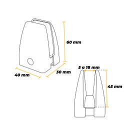 Suporte para fixa Divisorias Piso e Parede na Cor Prata 2 Peças - 4