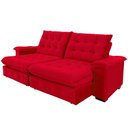 Ver imagem 1 de Sofá 3 Lugares Coliseu 2.30m Retrátil e Reclinável Super Pillow - Vermelho