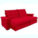 Ver imagem 2 de Sofá 3 Lugares Coliseu 2.30m Retrátil e Reclinável Super Pillow - Vermelho