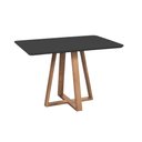 Ver imagem 1 de Mesa de Jantar Tampo de Vidro Retangular 140cm Preta Luna
