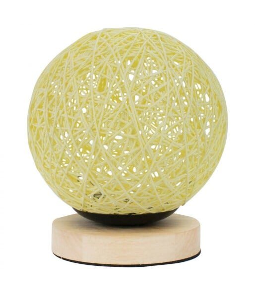 Luminária ABAJUR Bola AMARELA 18x15x15cm CY310C-M - 2