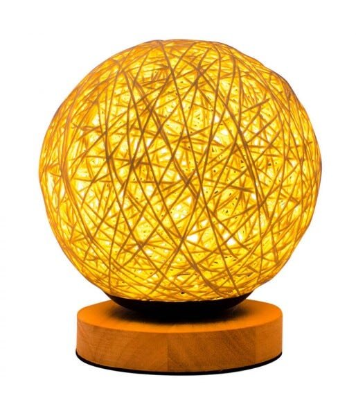 Luminária ABAJUR Bola AMARELA 18x15x15cm CY310C-M